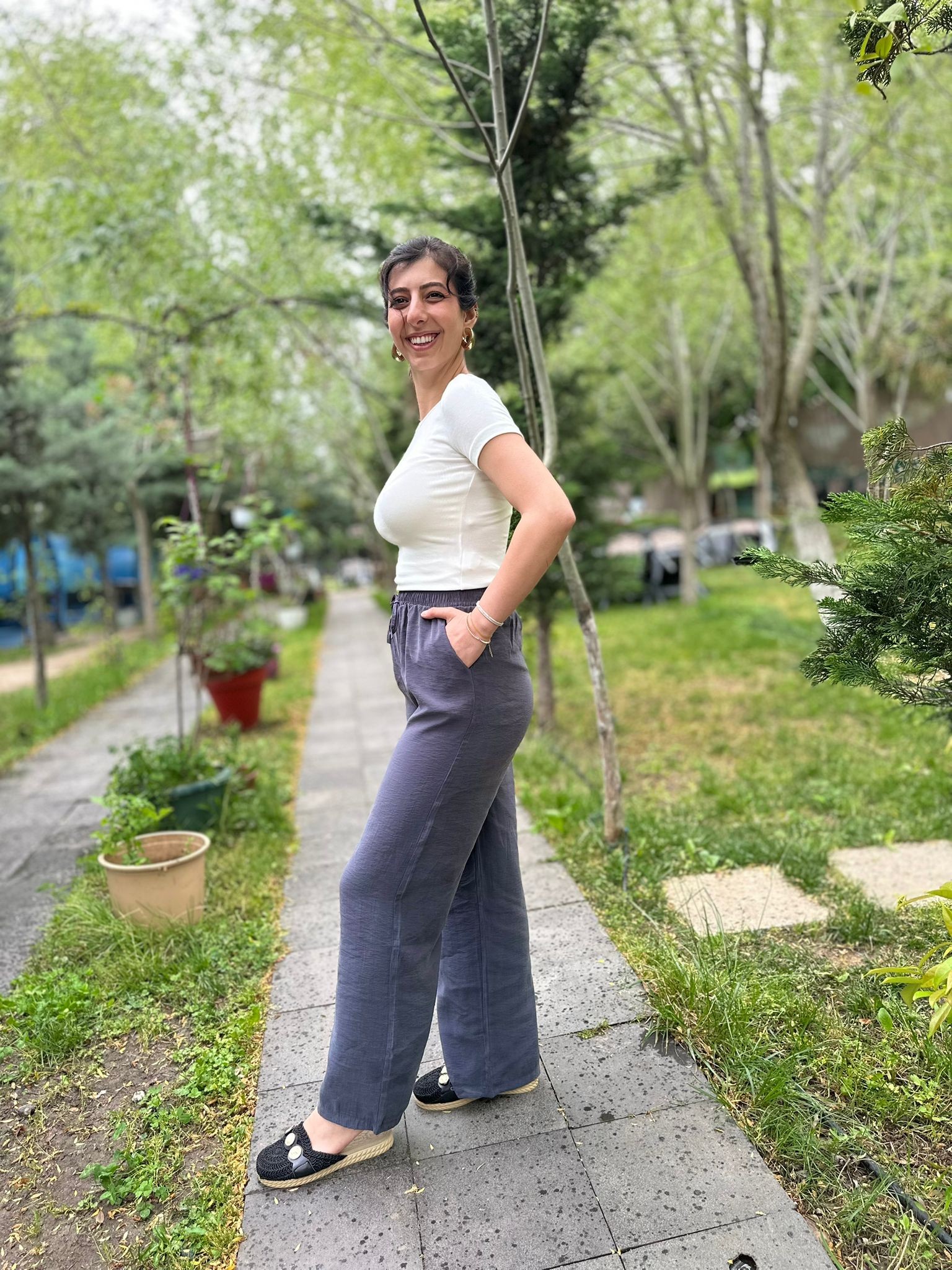  relax fit yüksek bel bol paça pantolon
