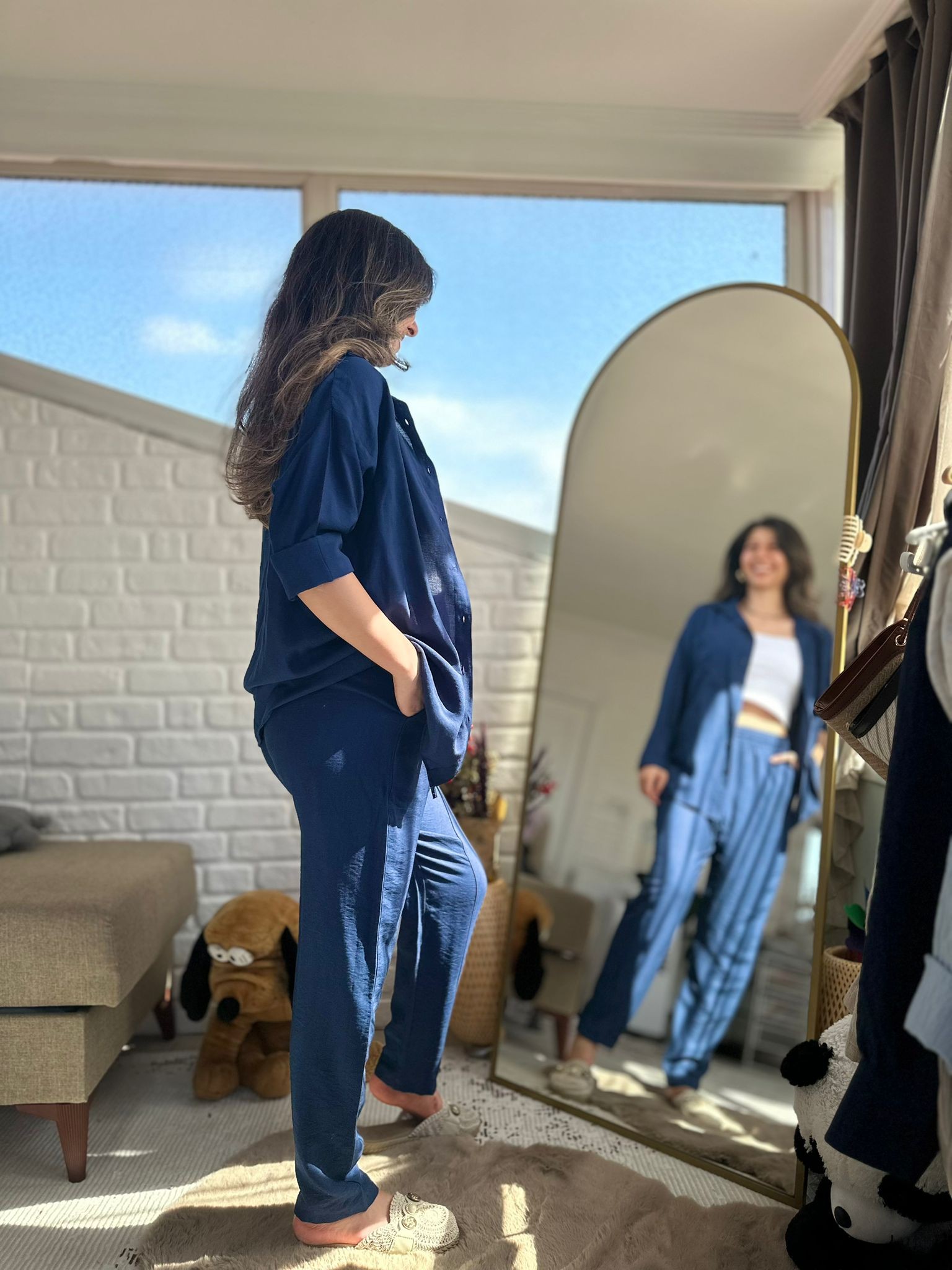 Yazlık İkili Takım | Oversize Gömlek & Lastikli Pantolon