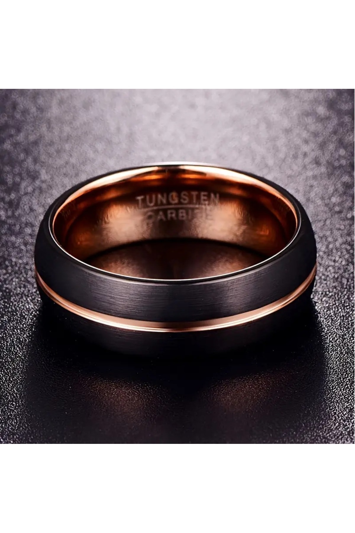 Erkek BONLAVIE 8mm Tungsten Karbür Düğün Yüzüğü