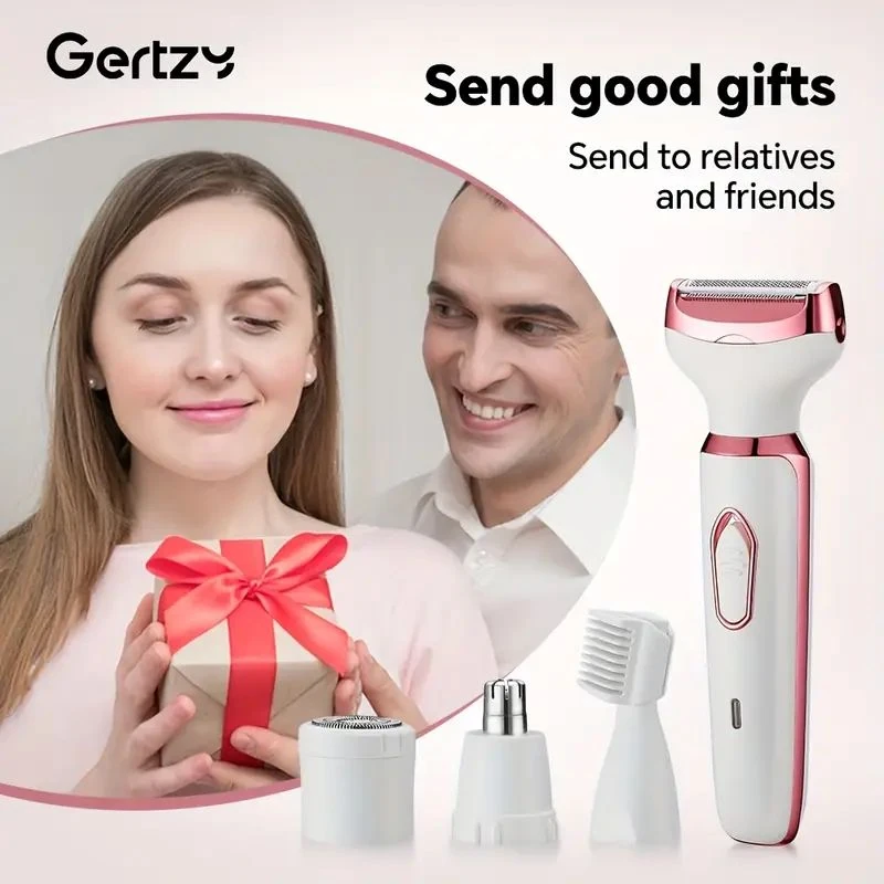 4'ü 1 Arada Şarj Edilebilir Kadınlar İçin Elektrikli Tıraş Makinesi