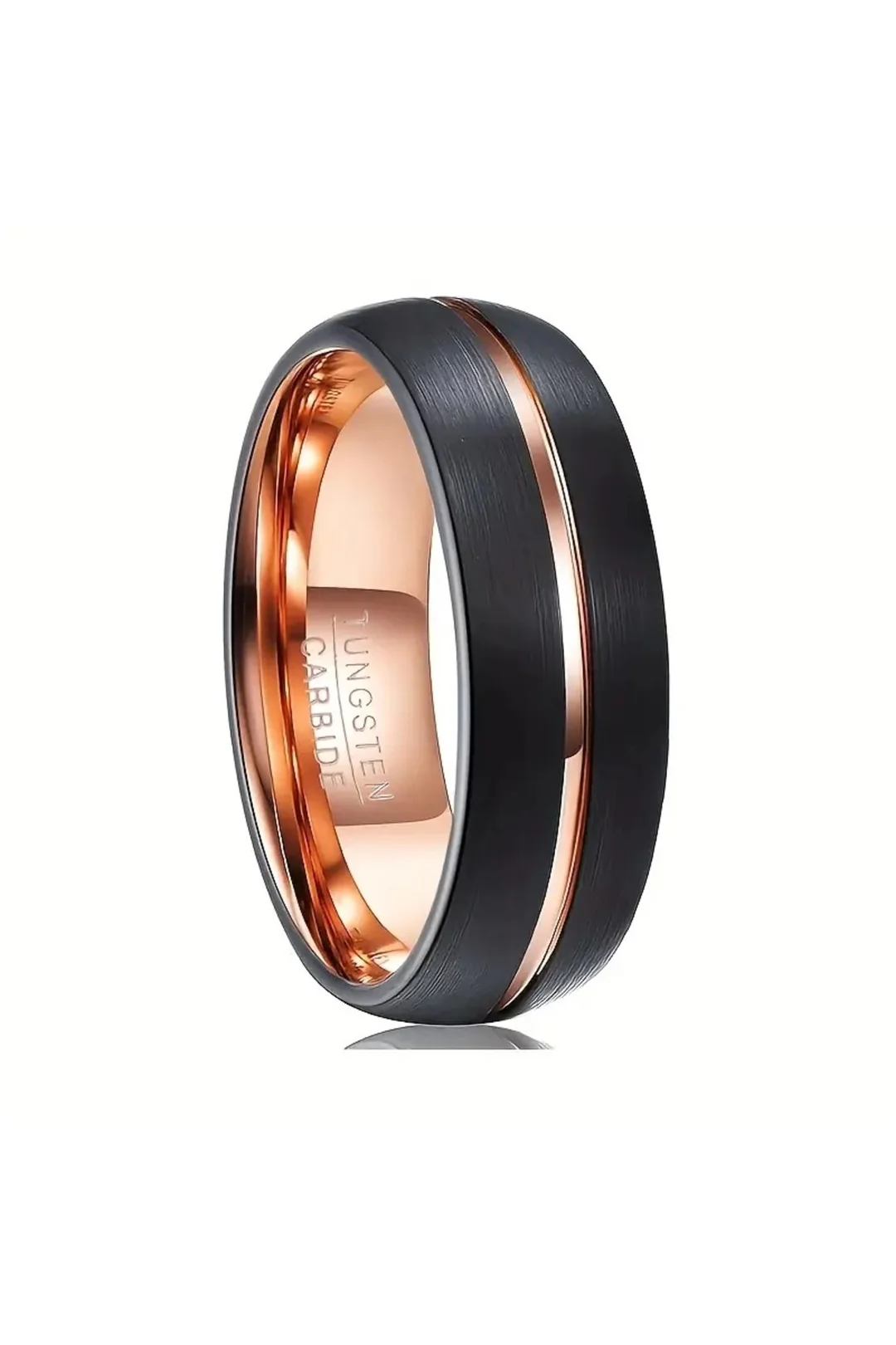 Erkek BONLAVIE 8mm Tungsten Karbür Düğün Yüzüğü