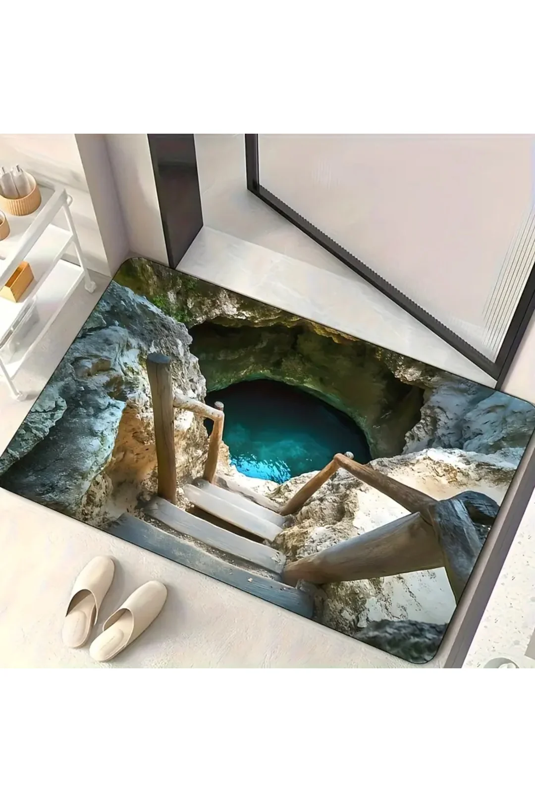 Fantastik Su Kulesi Banyo Matı - Diyatom Çamuru Emici Makine Yıkamalı, Yatak Odası ve Oturma Odası