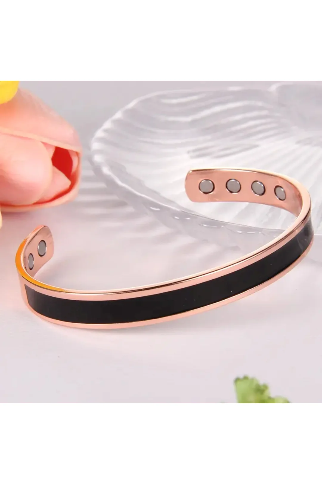 2 adet Manyetik Bakır Bileklik Erkekler ve Kadınlar İçin 3500 Gauss