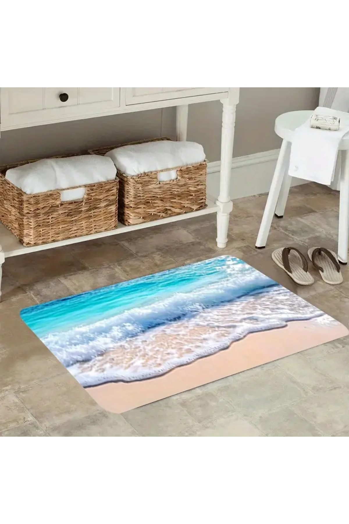 Polyester Etraf Mat - Banyo, Oturma Odası veya Ev Dekorasyonu için Toz Geçirmez