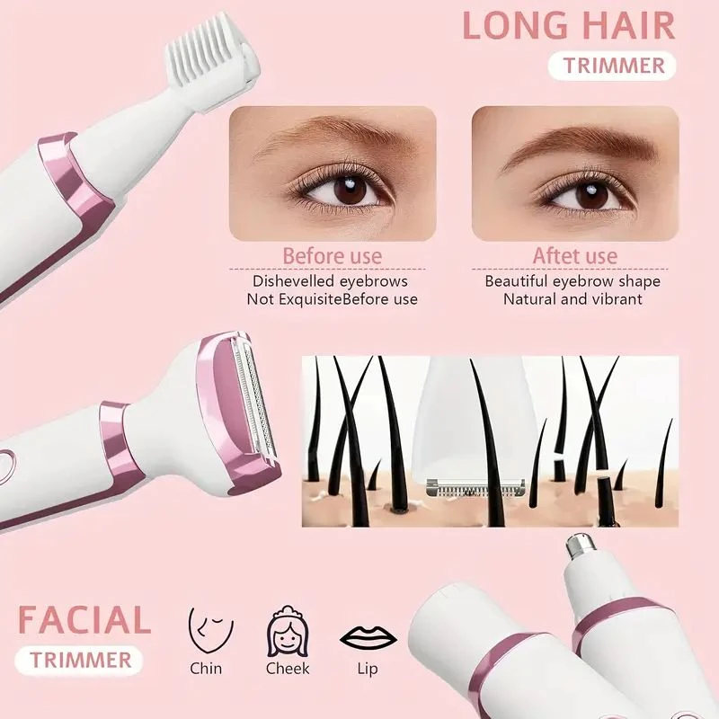 4'ü 1 Arada Kadınlar için Elektrikli Tüy Alma Makinesi