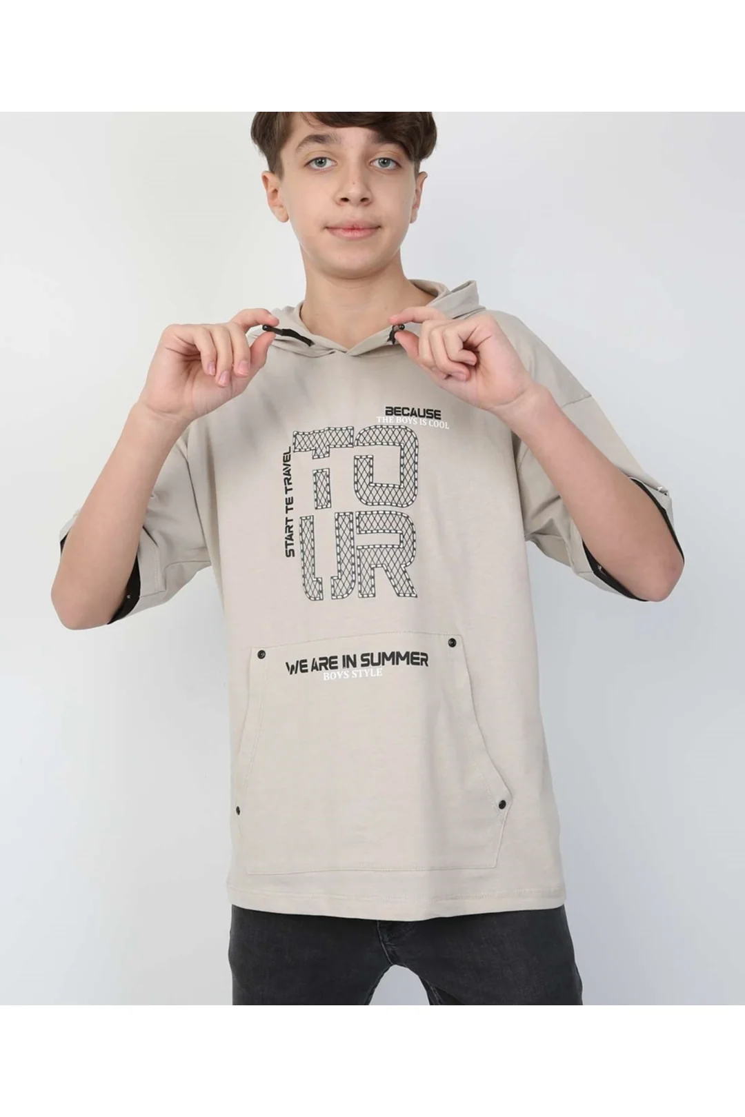 Erkek Çocuk Kapüşonlu Tişört