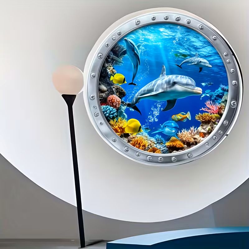 MORESUN Okyanus Temalı PVC Kendinden Yapışkanlı Duvar Çıkartması