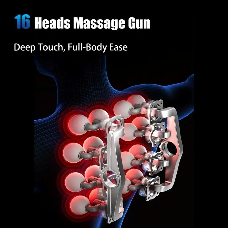  16 Başlıklı Profesyonel Fasyo Masaj Tabancası