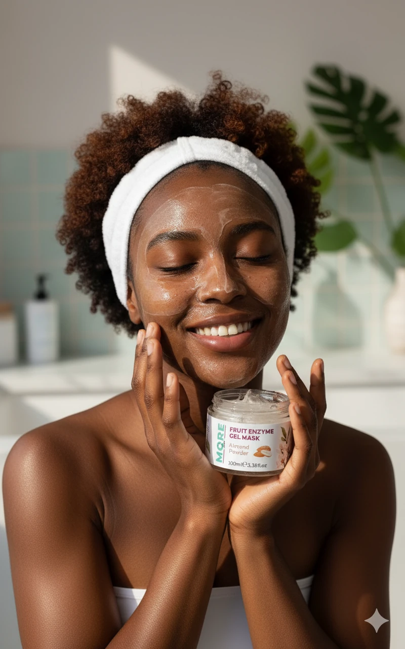 Gözenek Sıkılaştırıcı , Siyah Nokta Karşıtı, Badem Özlü Peeling - Fruit Enzyme Gel Mask 3'lü