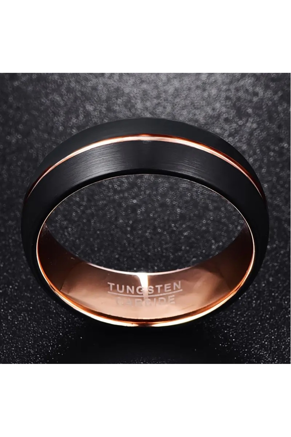 Erkek BONLAVIE 8mm Tungsten Karbür Düğün Yüzüğü