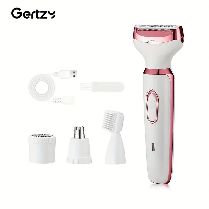 4'ü 1 Arada Şarj Edilebilir Kadınlar İçin Elektrikli Tıraş Makinesi
