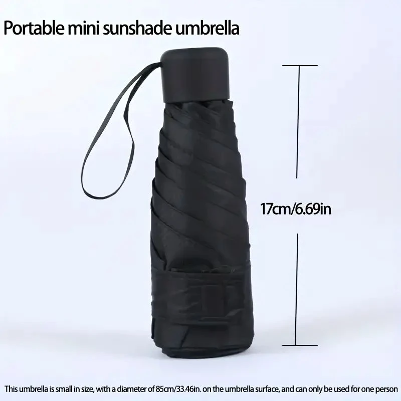 MORESUN Kompakt 6-Rib Mini Katlanabilir Şemsiye