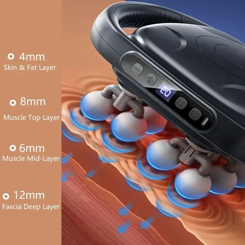  16 Başlıklı Profesyonel Fasyo Masaj Tabancası