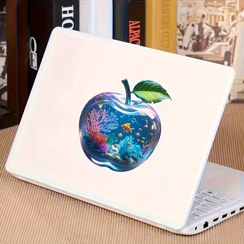 MORESUN 6 İnç Elma Su Altı Dünyası Vinil Çıkartması 