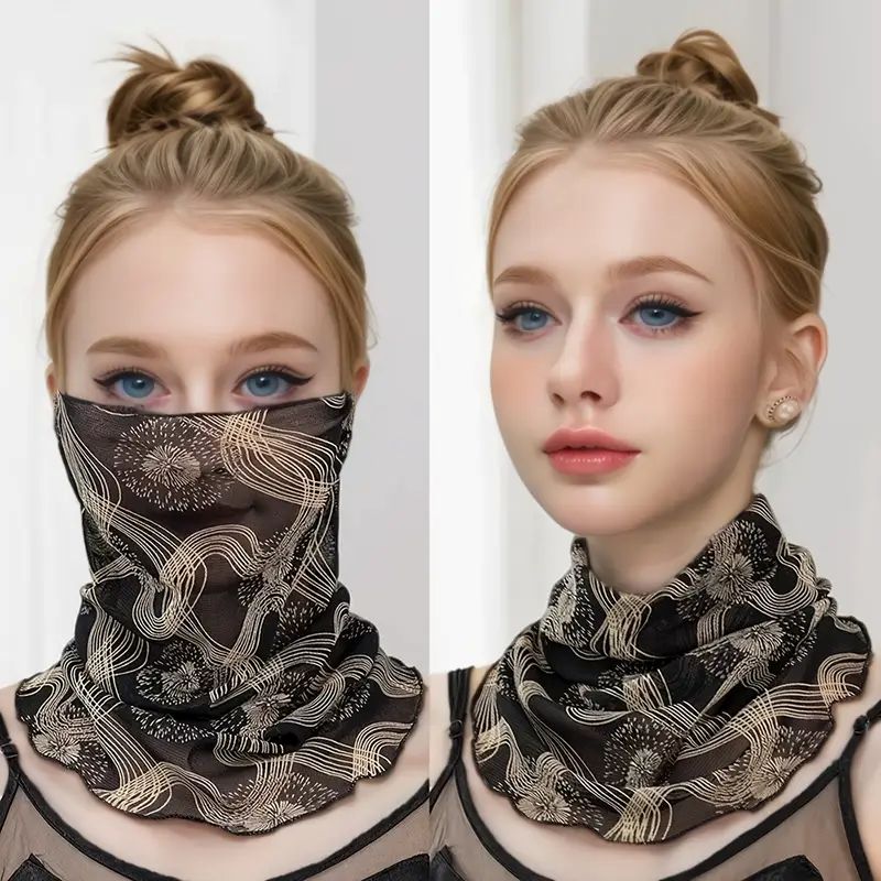 MORESUN Kadınlar İçin Şık Baskılı Boyunluk Atkısı