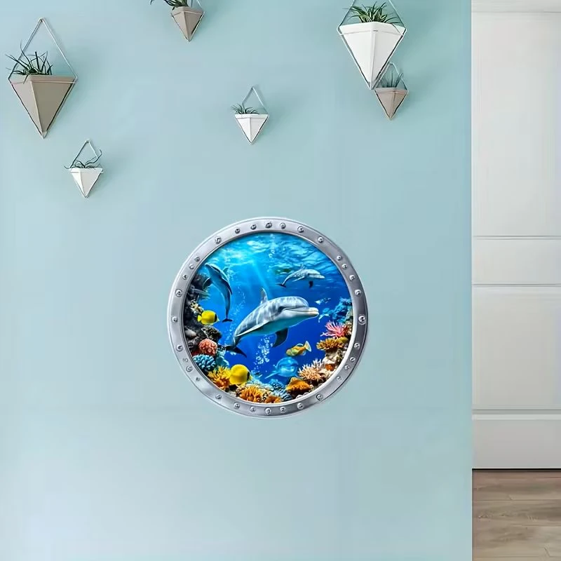 MORESUN Okyanus Temalı PVC Kendinden Yapışkanlı Duvar Çıkartması