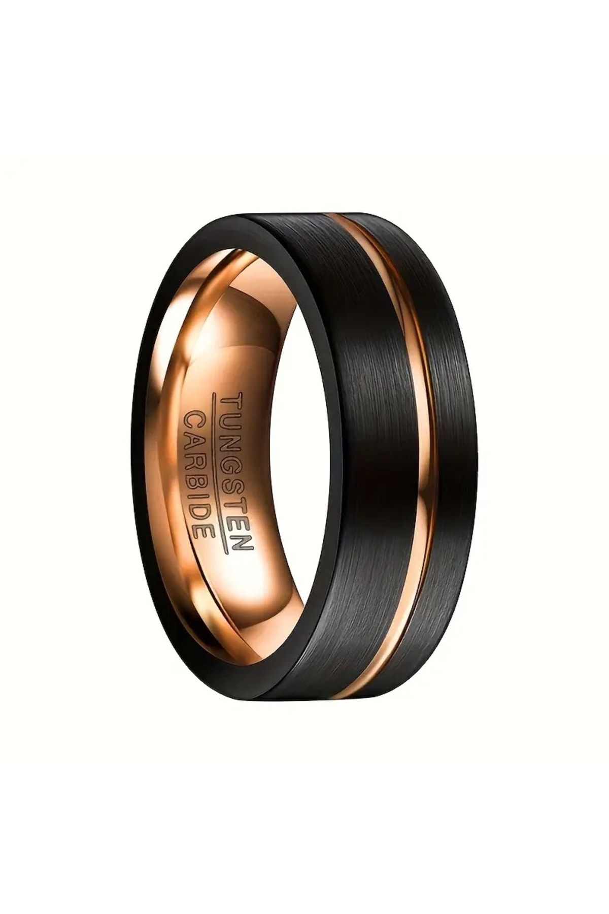 Erkek BONLAVIE 8mm Tungsten Karbür Düğün Yüzüğü