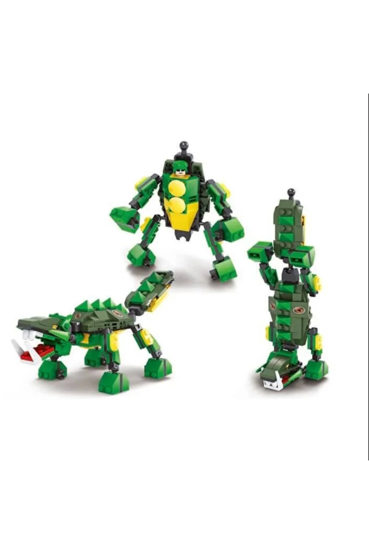 Ausini Titan Form Heroes-6 Ankylosaurus 133 Parça Kız Çocuk Erkek Çocuk Oyuncak Eğitici Oyuncaklar