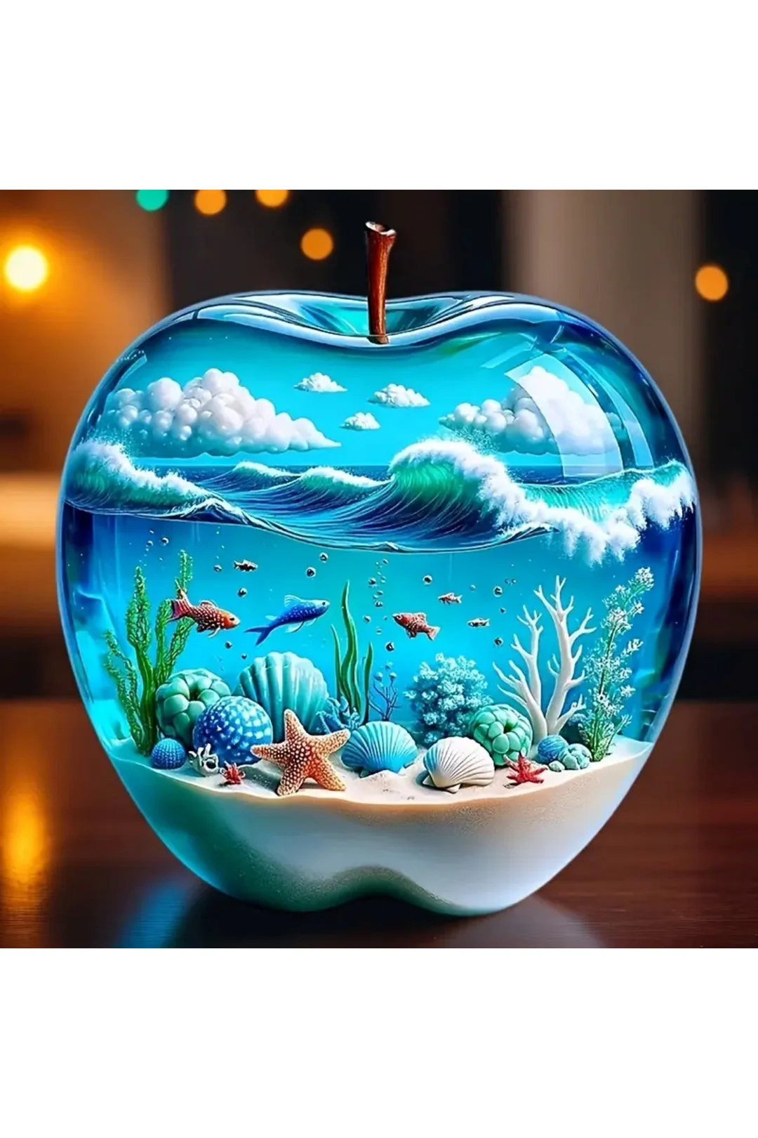 3D Elma Okyanus Duvar Çıkartması