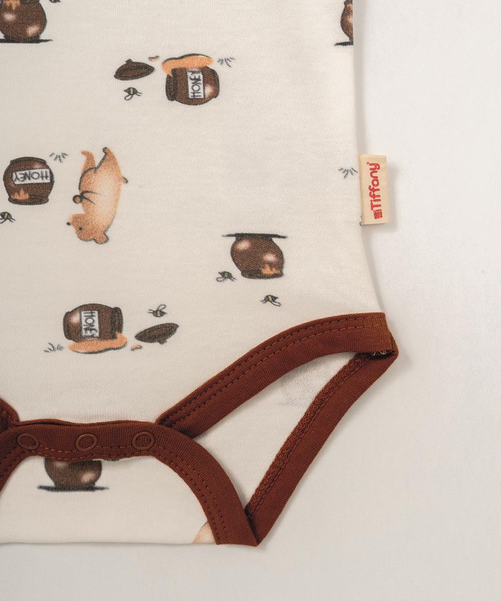 Honey Bear Tema Yarım Kol Badi