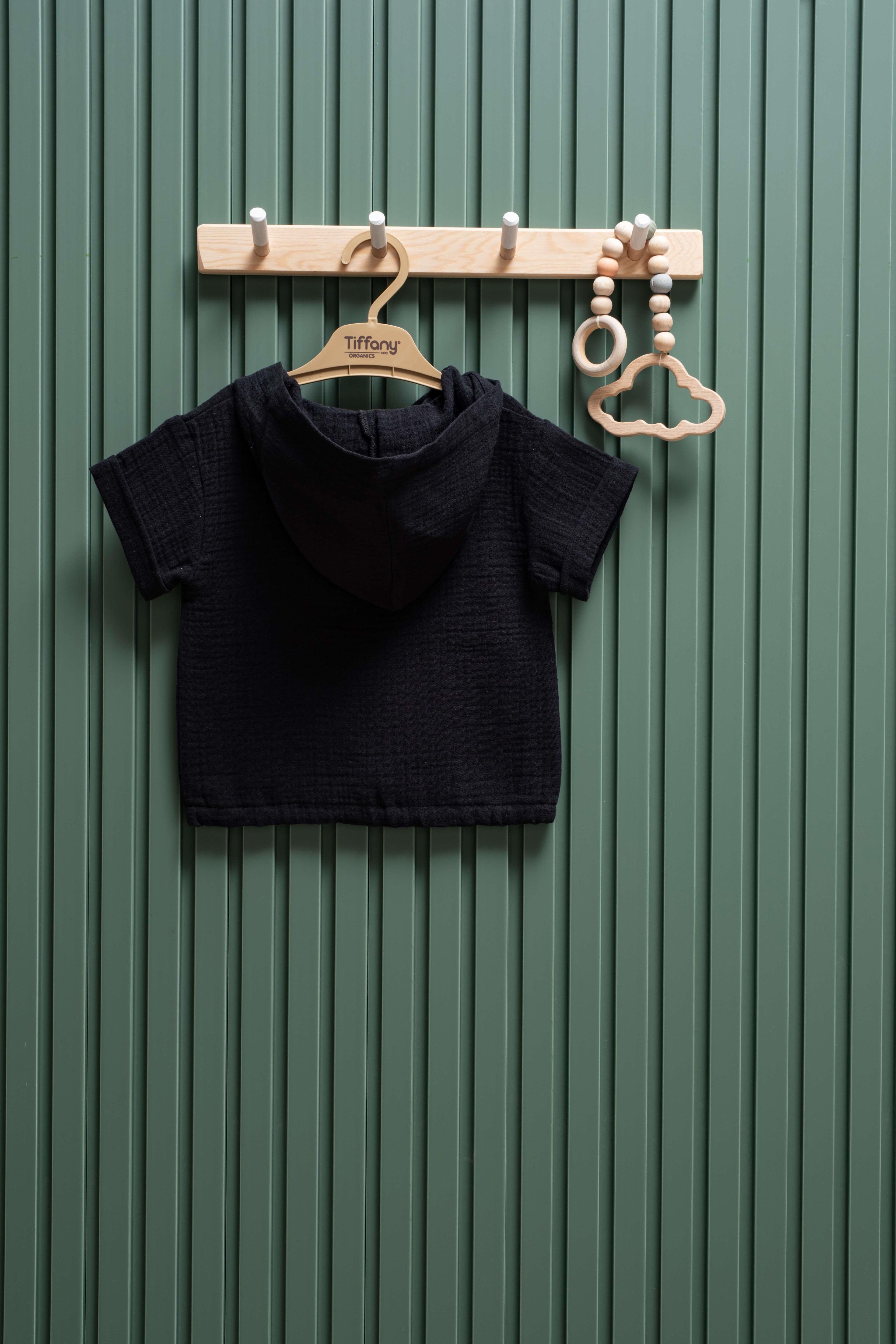 Unisex Müslin Kapüşonlu Tişört – 6 Ay - 3 Yaş | %100 Pamuk