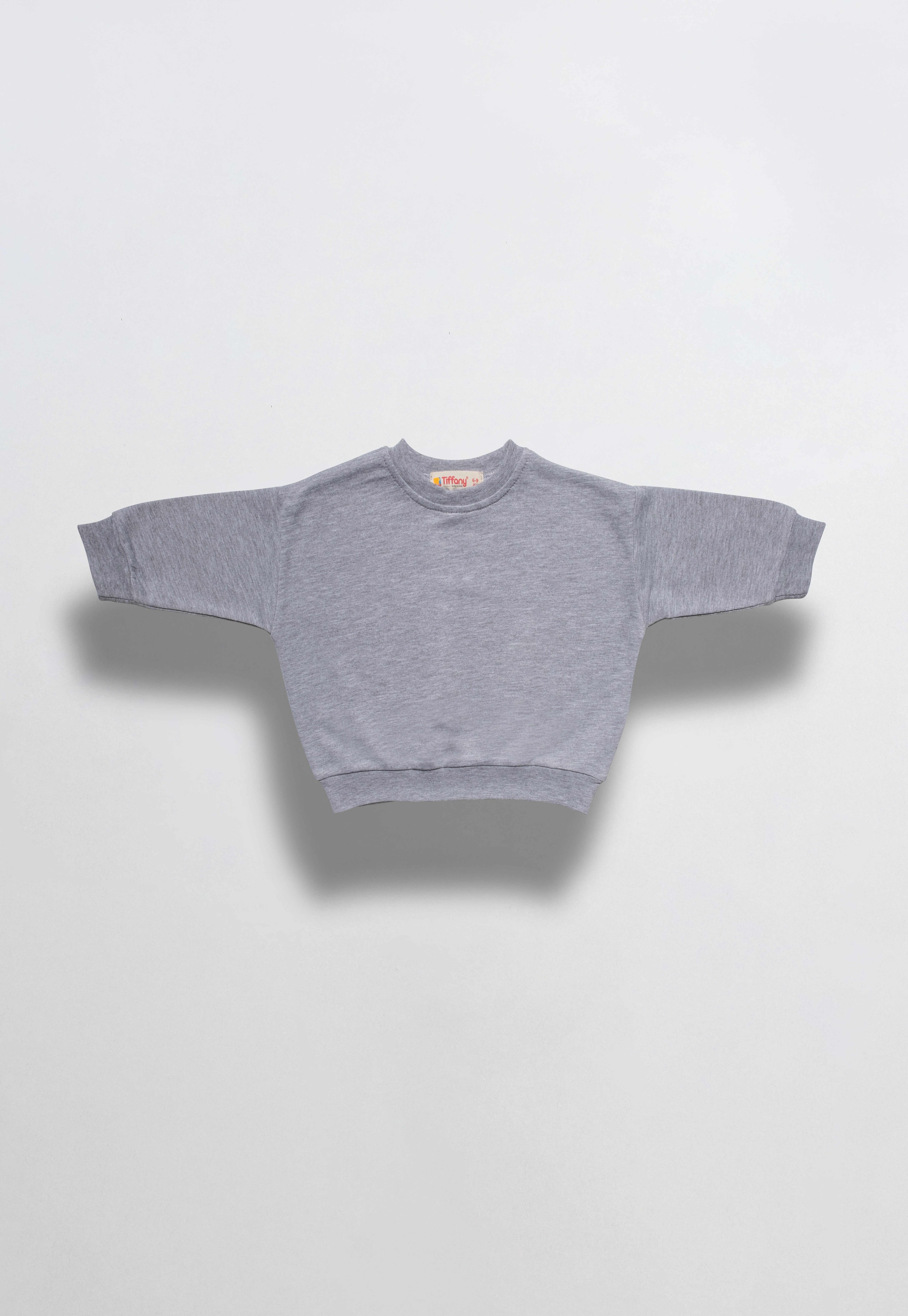 Unisex %100 Pamuk Oversize Sweatshirt - GRİ MELANJ