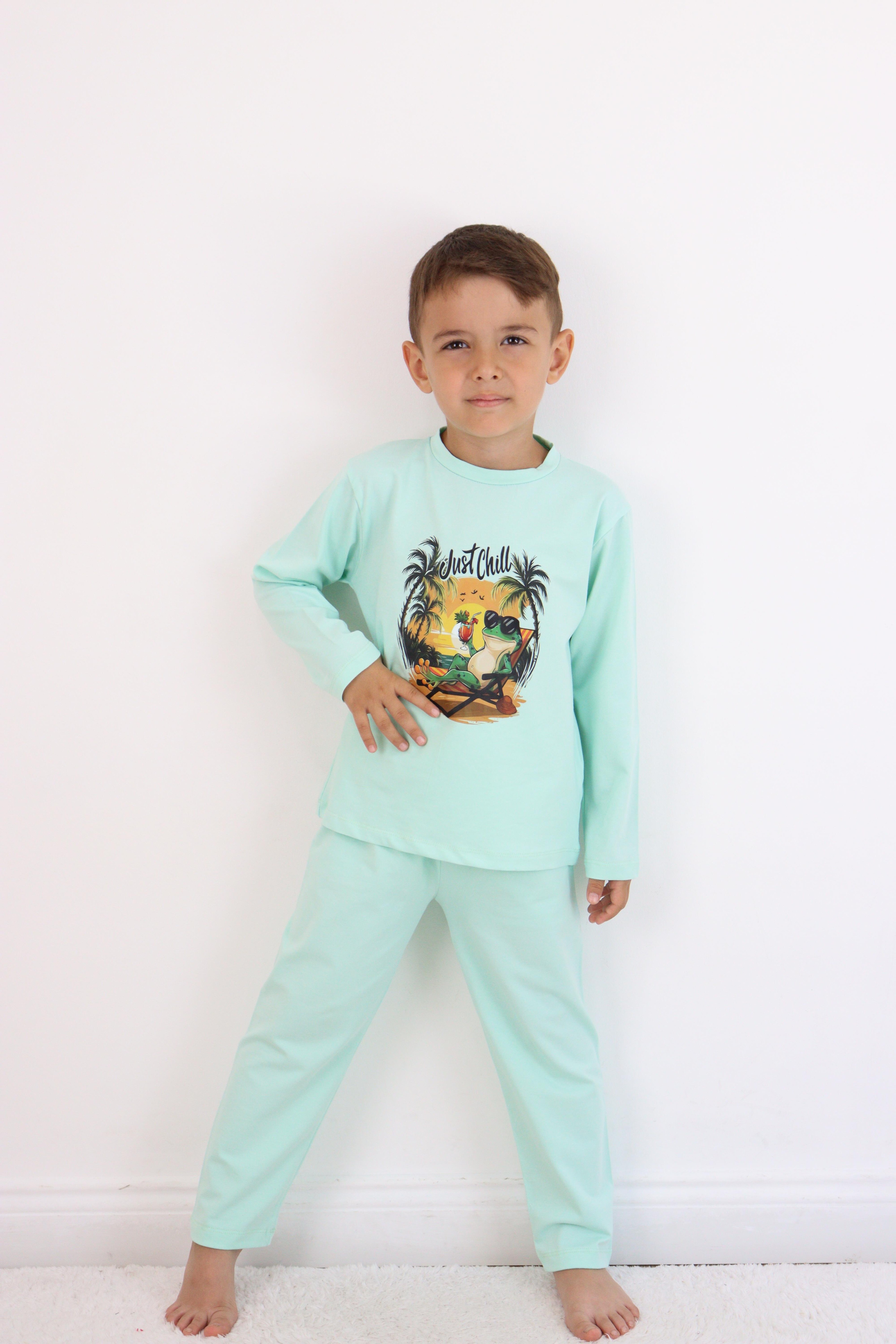 %100 Pamuk Erkek Pijama Takımı - ÇAĞLA