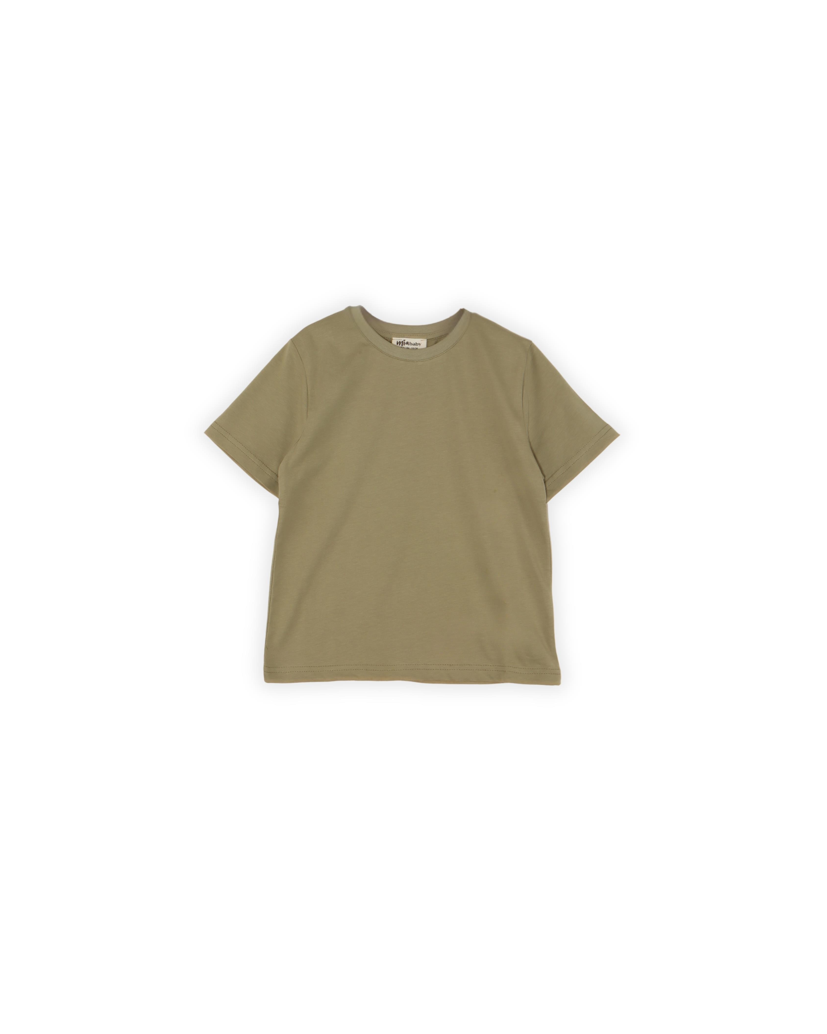Unisex Basic Baskısız Tişört - AÇIK YEŞİL