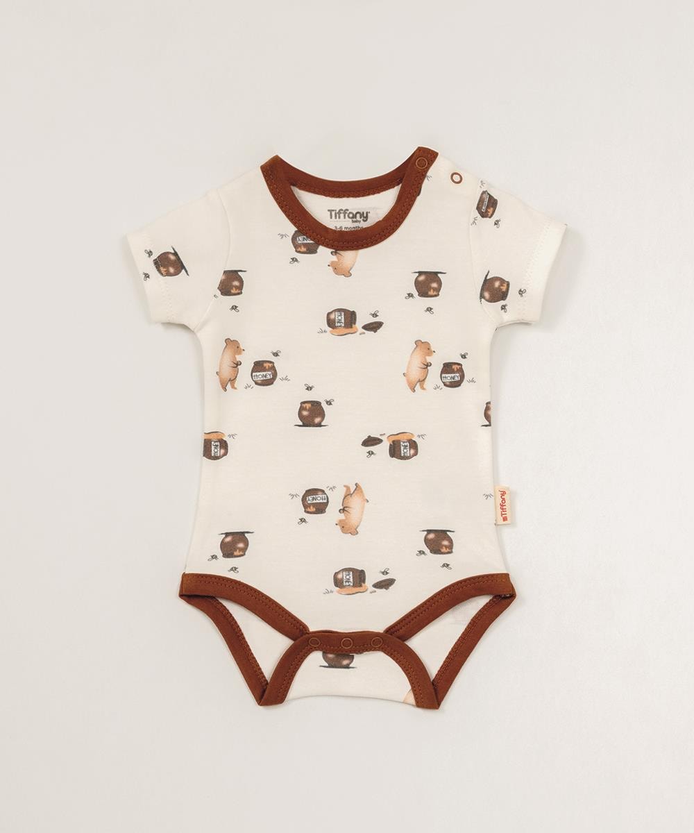 Honey Bear Tema Yarım Kol Badi