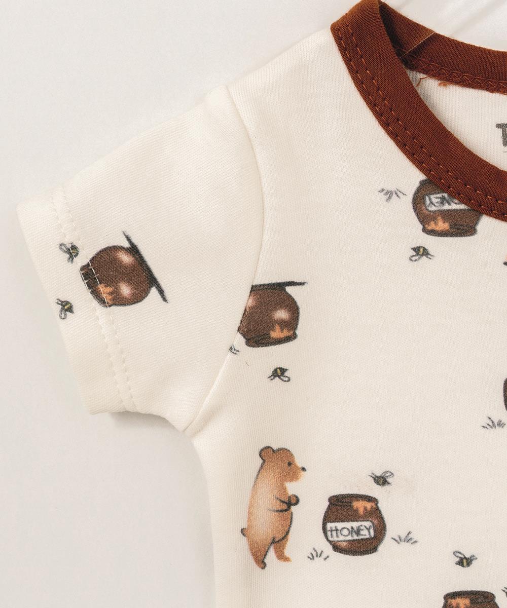 Honey Bear Tema Yarım Kol Badi