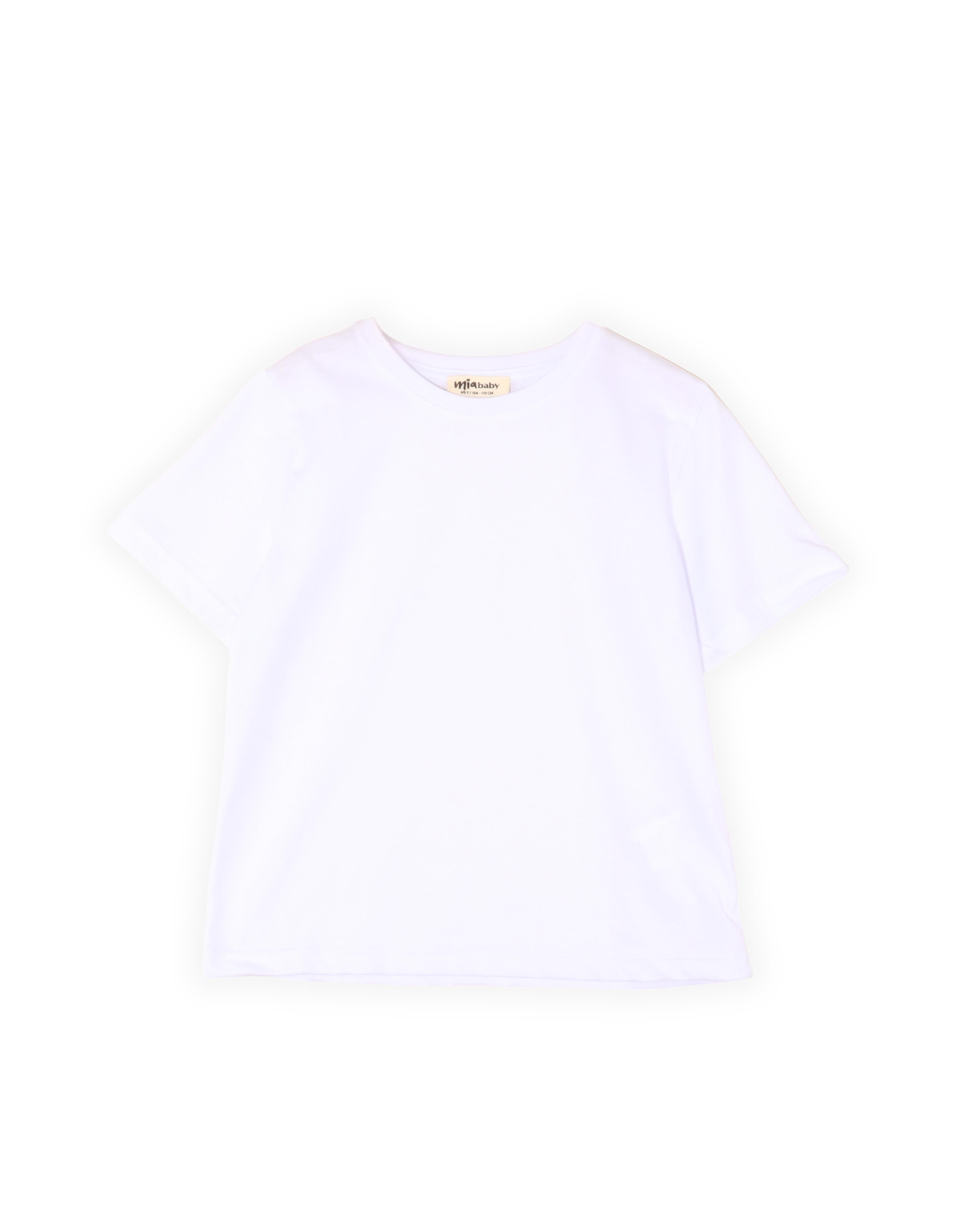 Unisex Basic Baskısız Tişört - BEYAZ