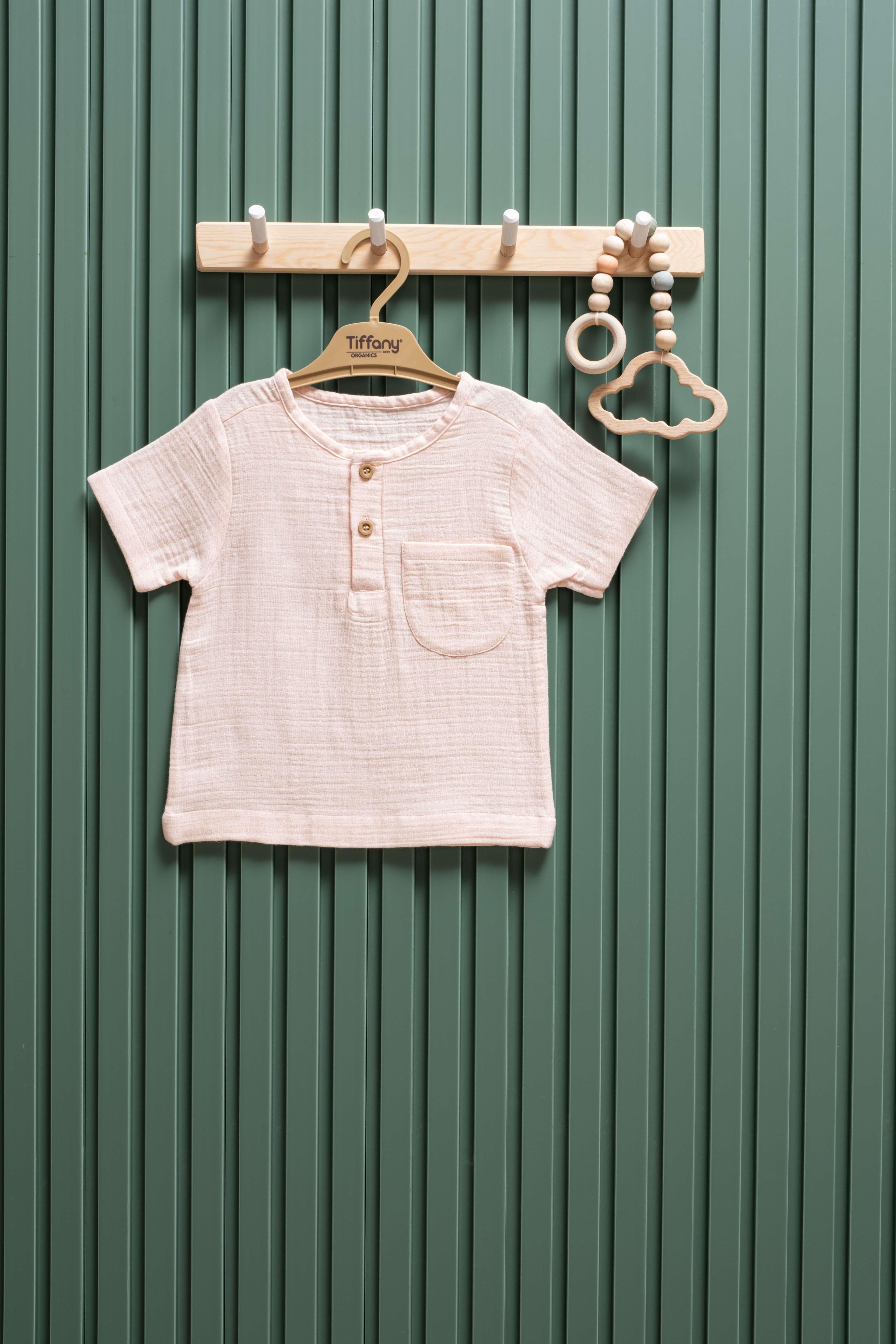 Unisex Bebek & Çocuk Müslin Kısa Kollu Tişört – 3 Ay - 6 Yaş