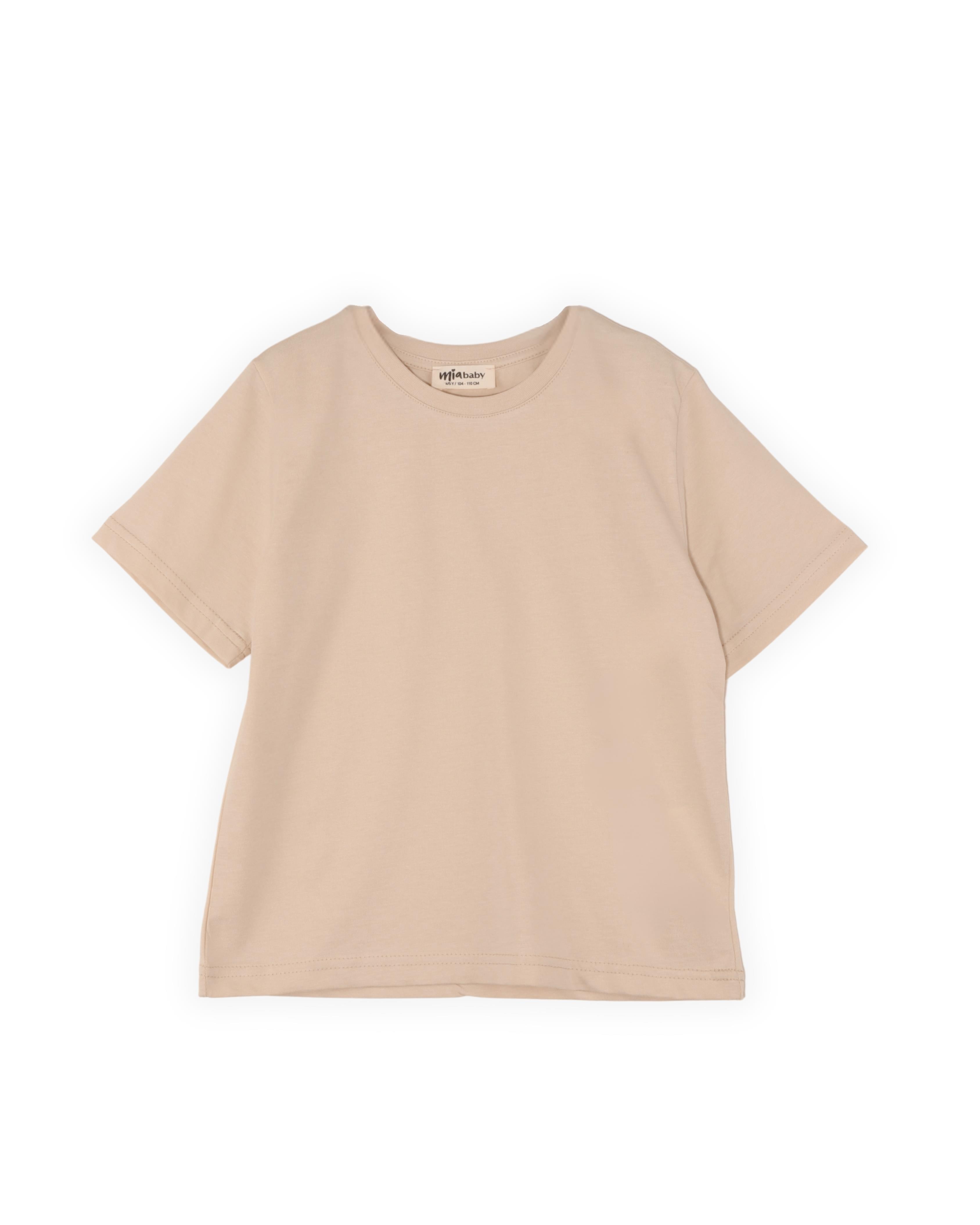 Unisex Basic Baskısız Tişört - KREM