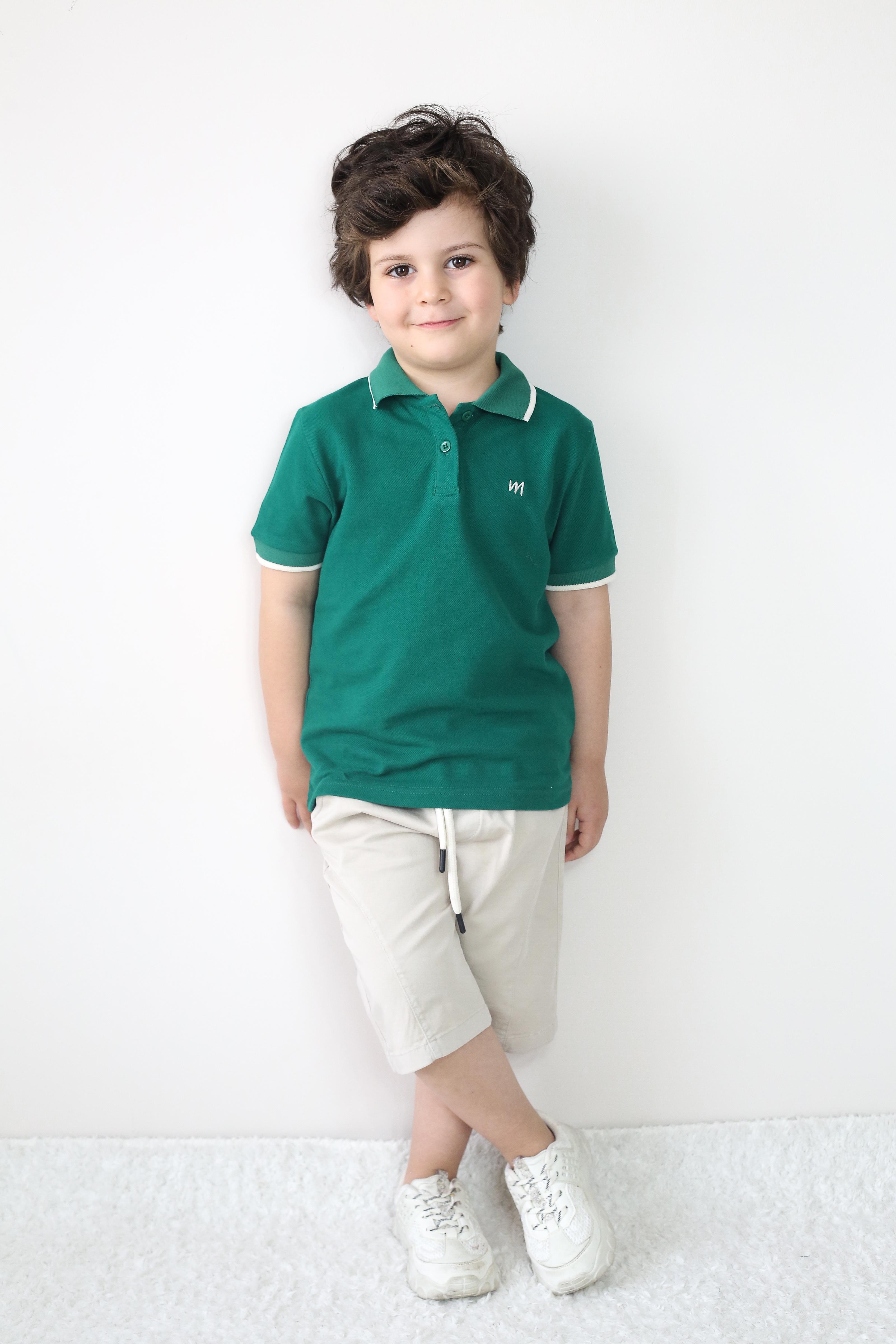 Erkek Çocuk Pike Tişört & Gabardin Şort Takım – 2-9 Yaş | Miababy
