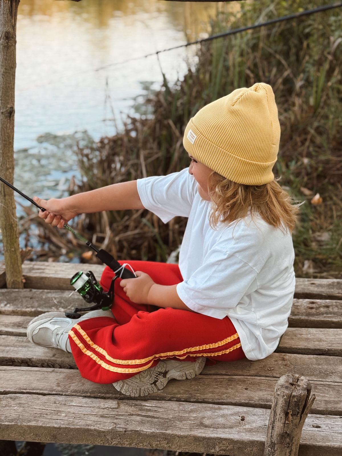 Kırmızı Retro Stripe Eşofman Takımı