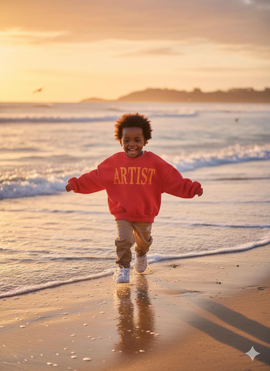 Artist Sloganlı Oversize Sweatshirt