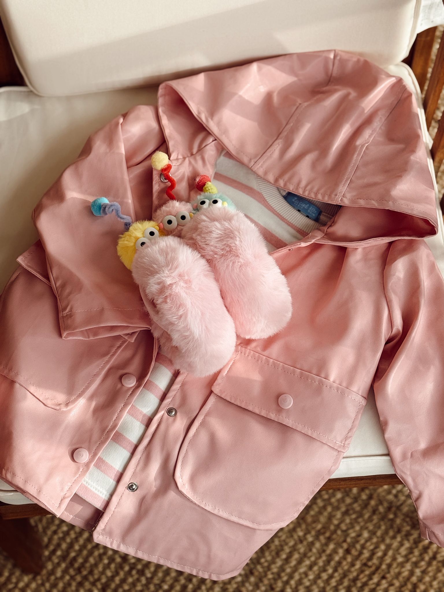 Pembe Kız Çocuk Yağmurluk