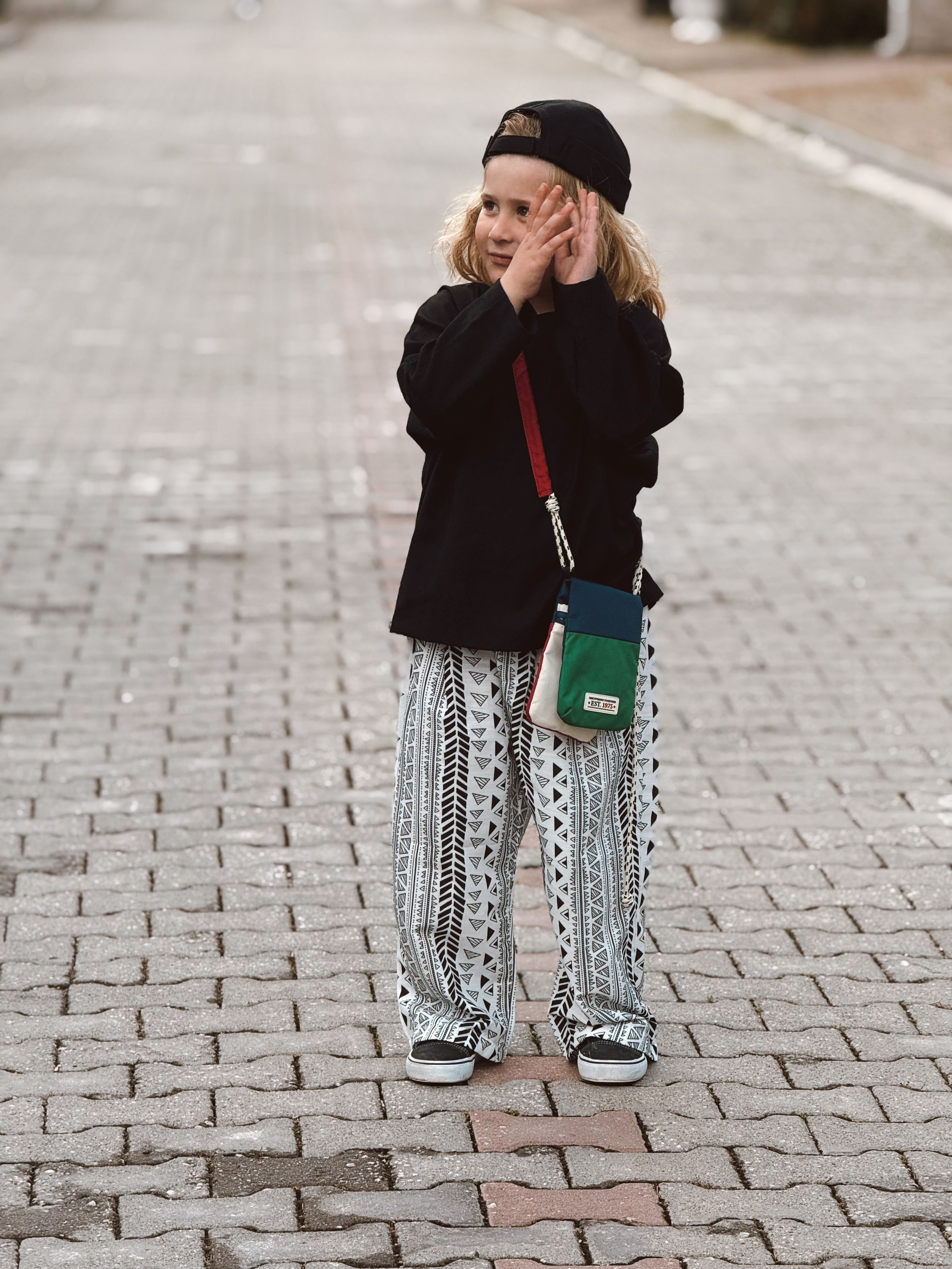 Etnik Desen Loose Fit Relaxed Pantolon