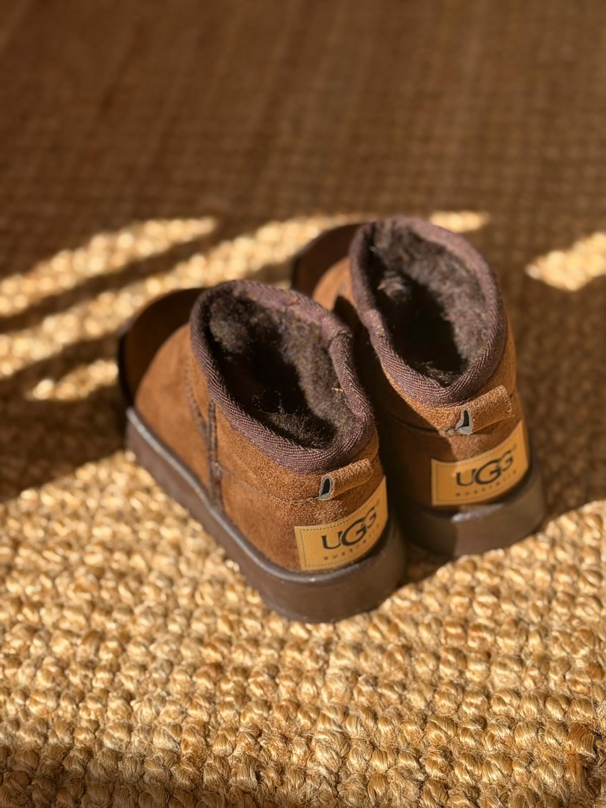 Kahve Kaymaz Taban Peluş Bot