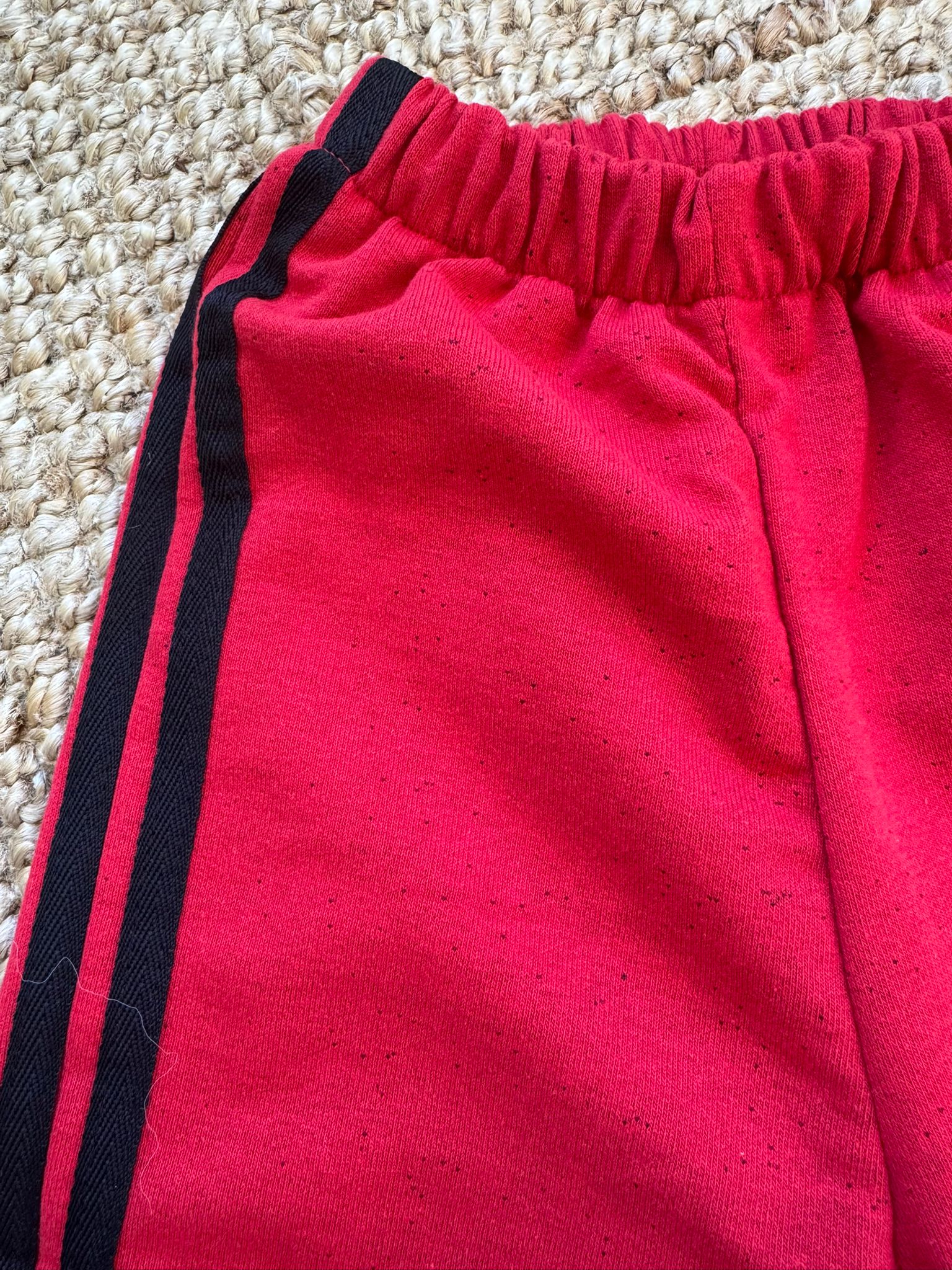 Melanjlı Kırmızı Retro Stripe Alt Eşofman