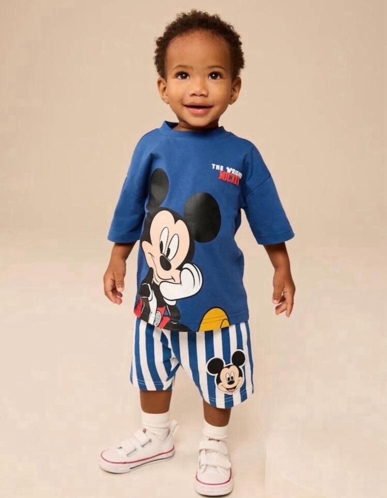 Mavi Mickey Şortlu Takım