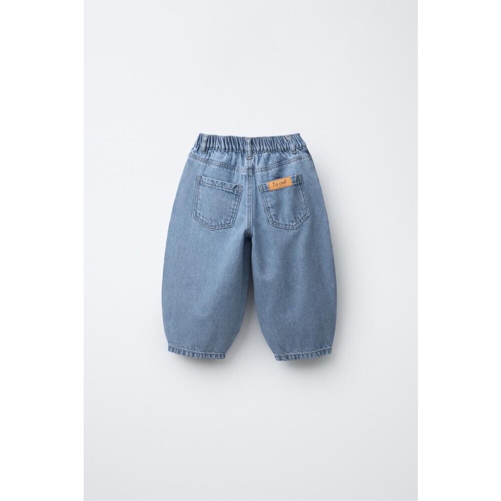 Pens Detaylı Baggy Jean (Mavi)