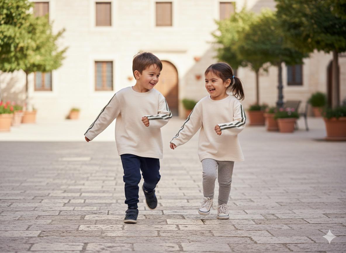 Krem Oversize Basic Sweatshirt