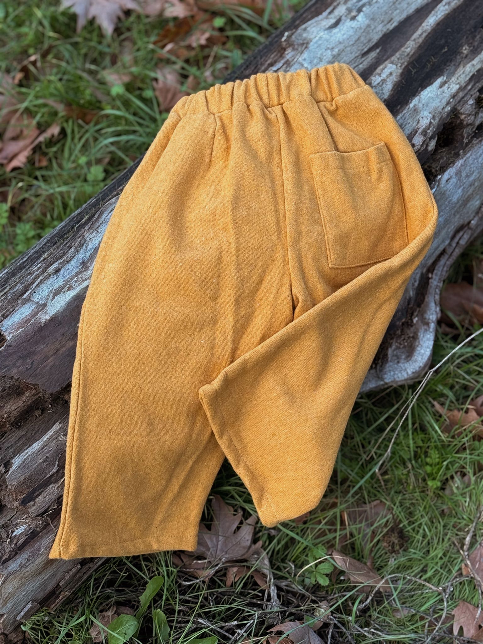 Kaşe Hardal Relaxed Pantolon