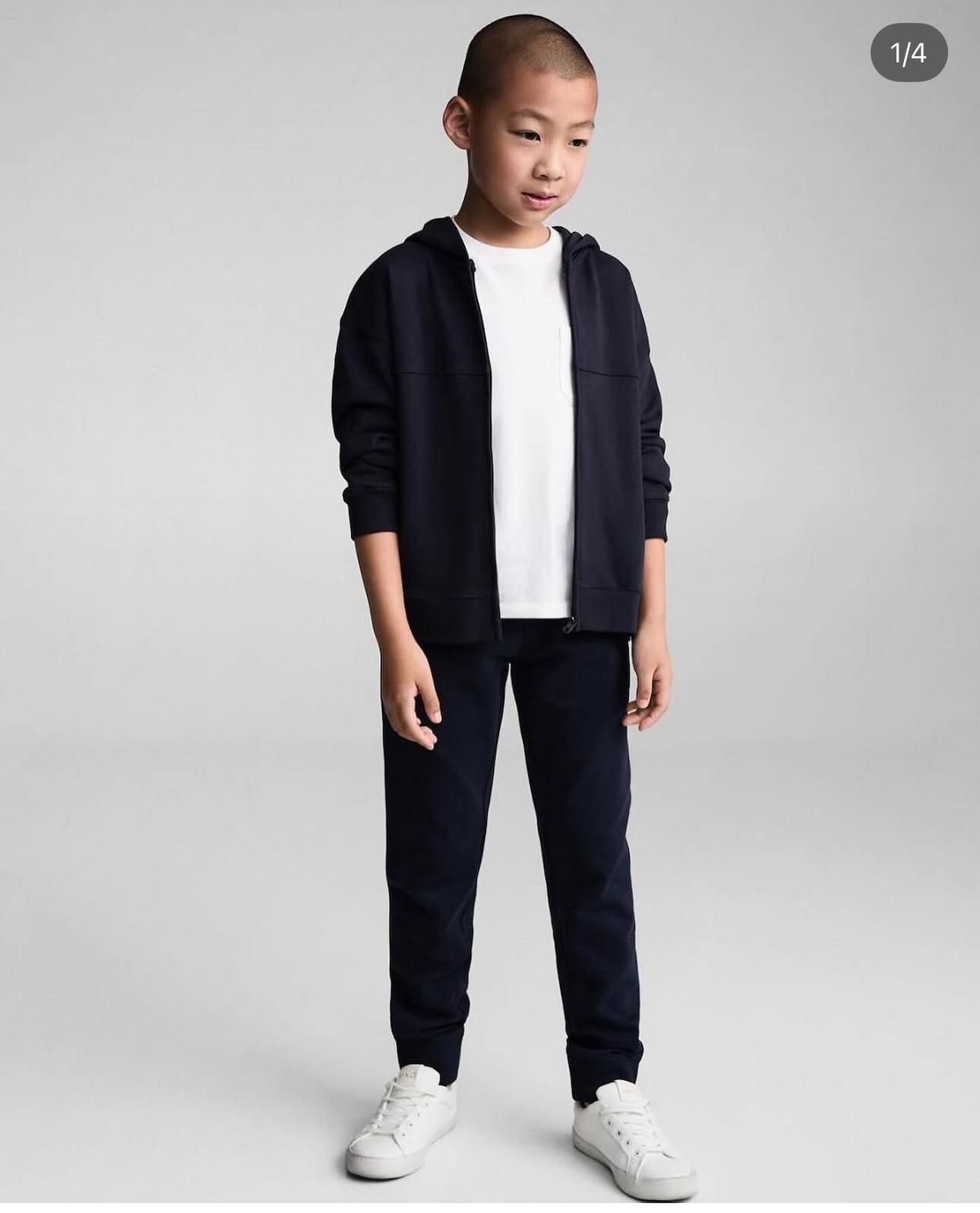 LACİVERT KAPÜŞONLU FERMURALI EŞOFMAN TAKIMI 