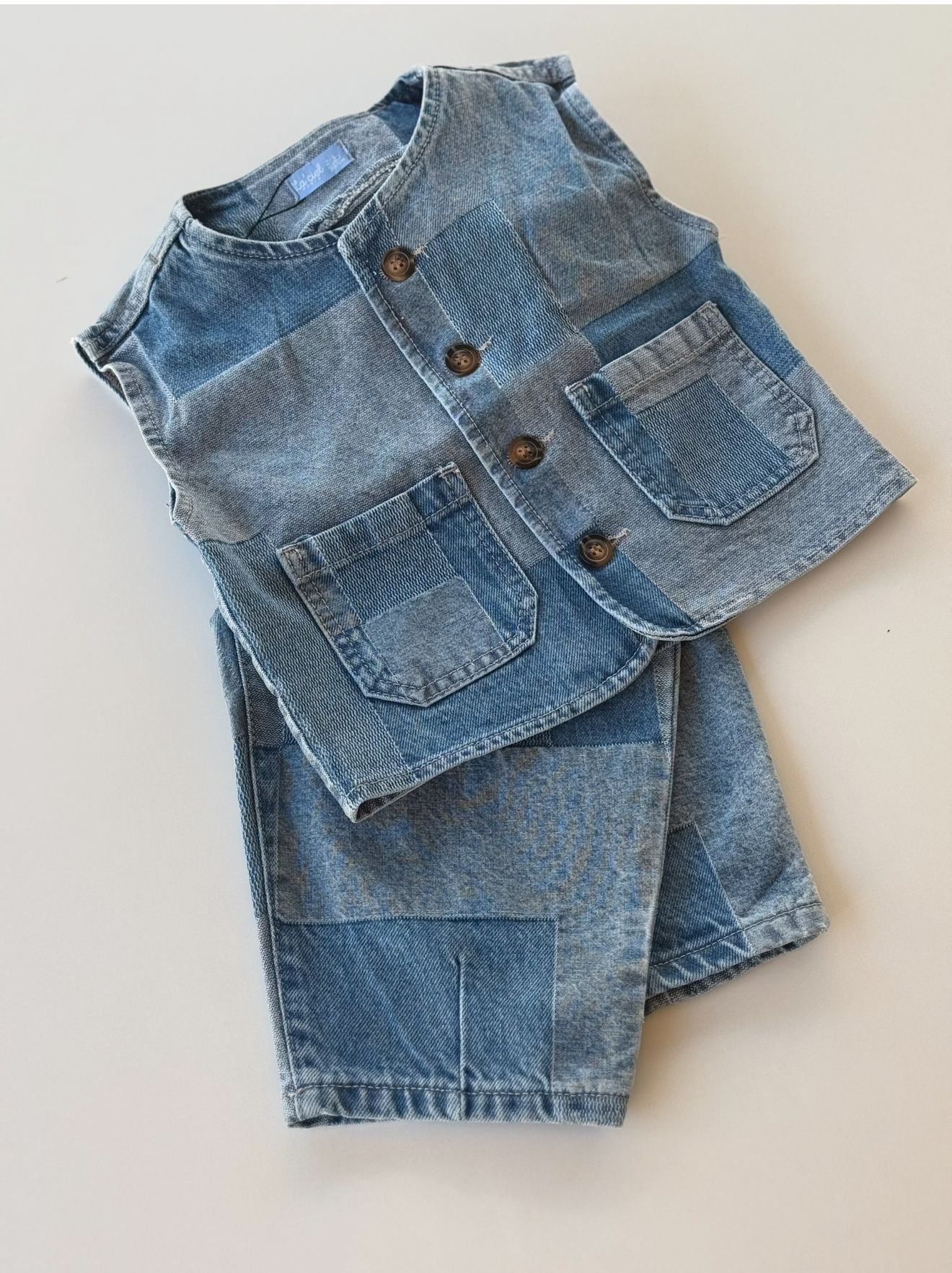 Parçalı balon jean