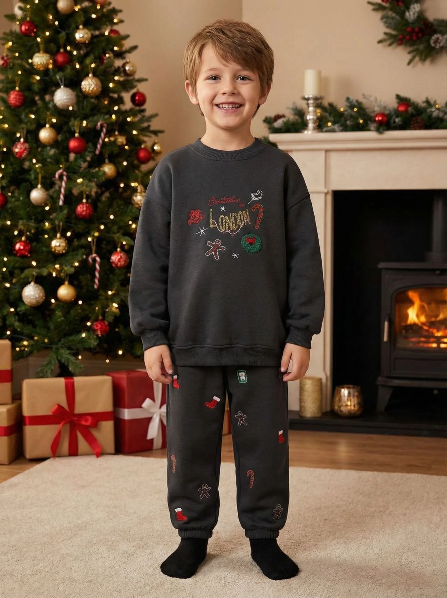 London Yeni Yıl Nakış Eşofman Takımı