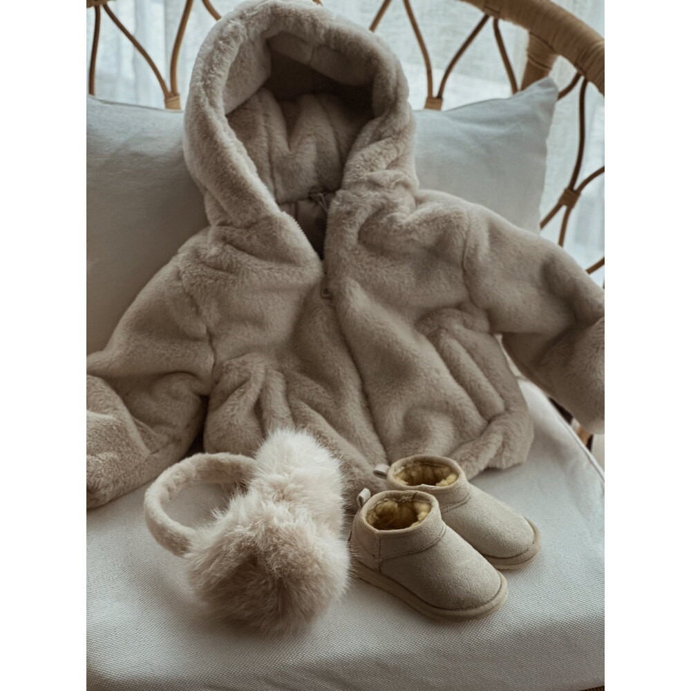 peluş kulaklık (bej)