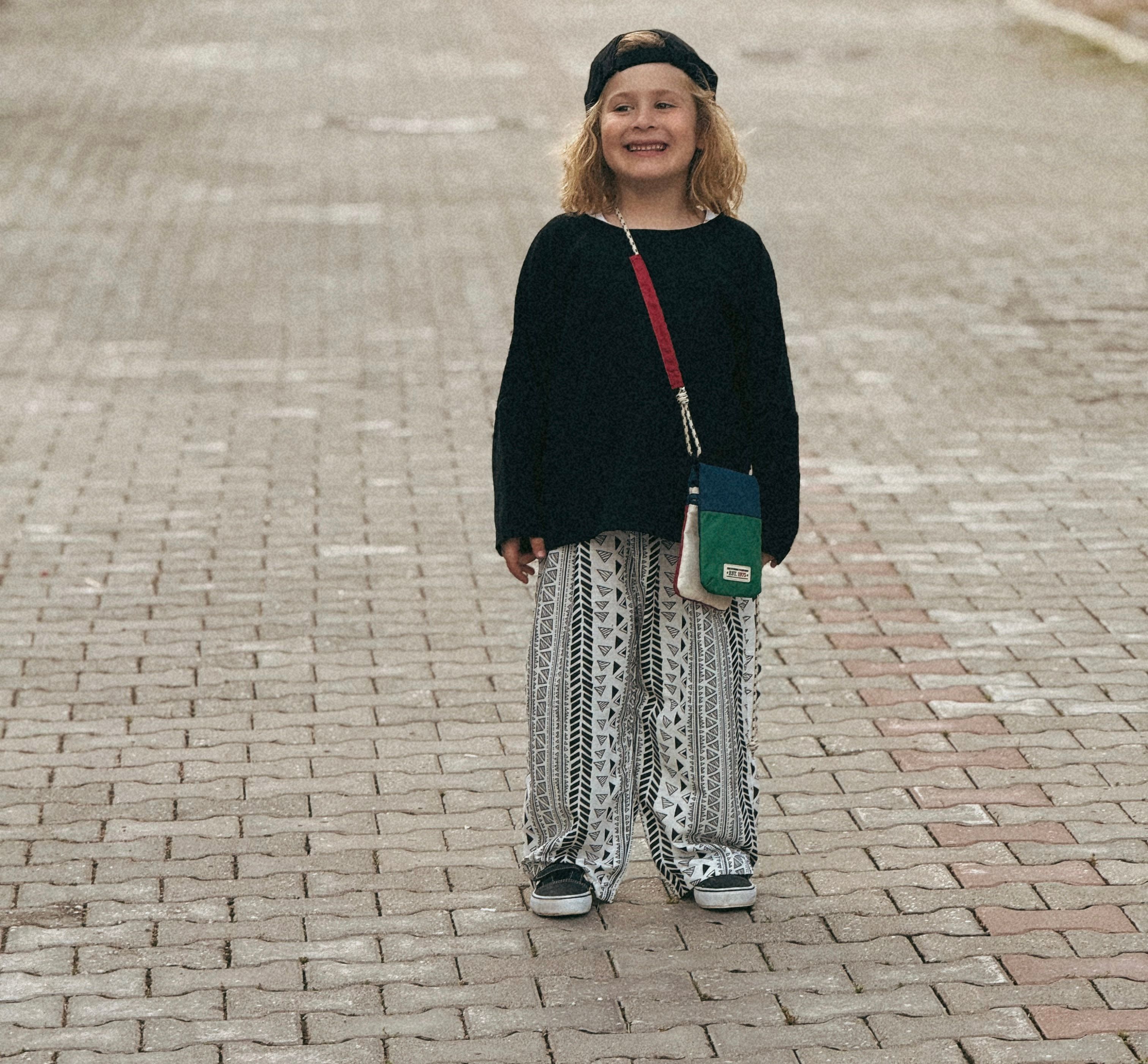 Etnik Desen Loose Fit Relaxed Pantolon