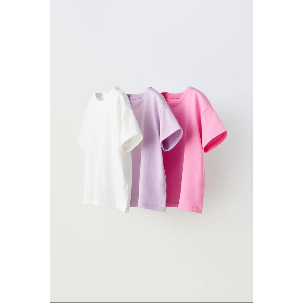 Orijinal Marka 3 Lü Tshirt Seti (Pembe, Lila, Beyaz)